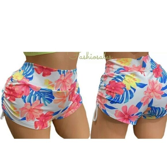 Victoria’s Secret Pink Swim Gym to Swim Ruched Sides Shortie Bikini Bottom - Picture 3 of 8